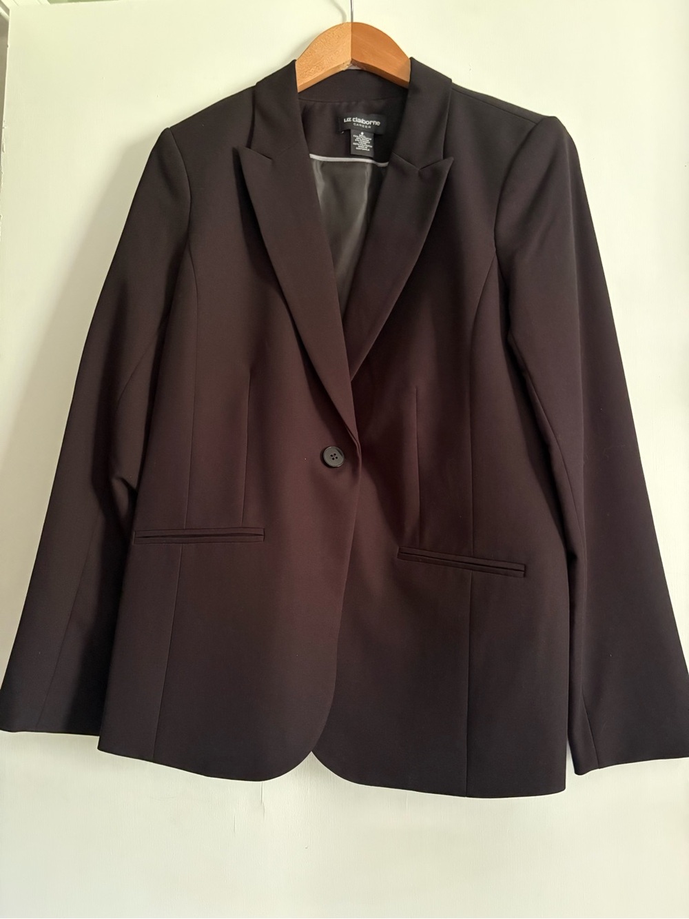 Liz Claiborne Black Single-Button Women's Blazer size 8